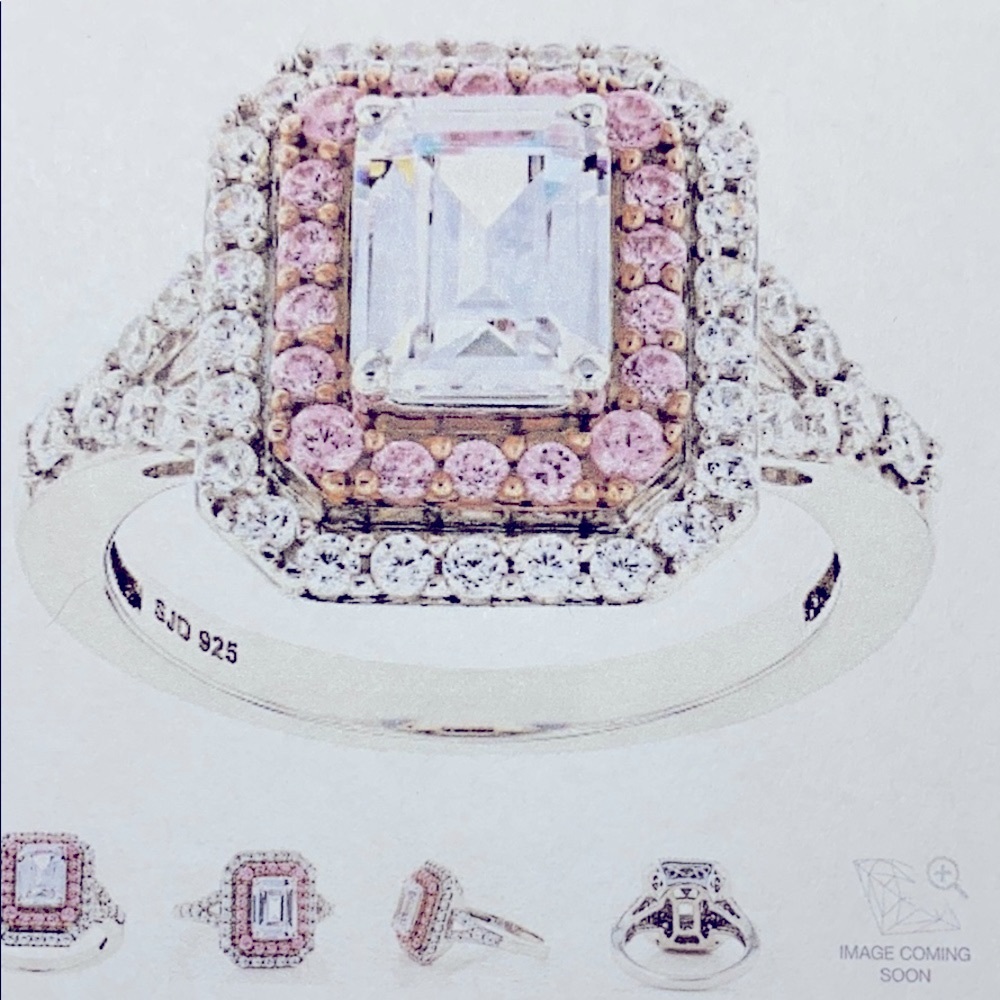 Bella Luce Pink & White Diamond Simulants Ring